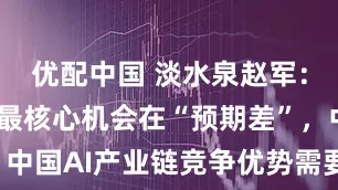 优配中国 淡水泉赵军：2026年最核心机会在“预期差”，中国AI产业链竞争优势需要更广泛挖掘